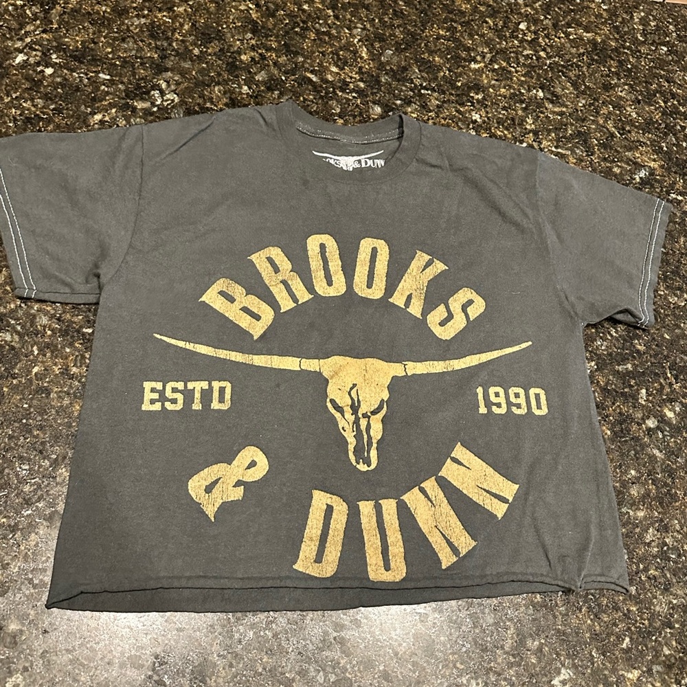 Brooks & Dunn Band Country Western T-Shirt Cropped Crop Top